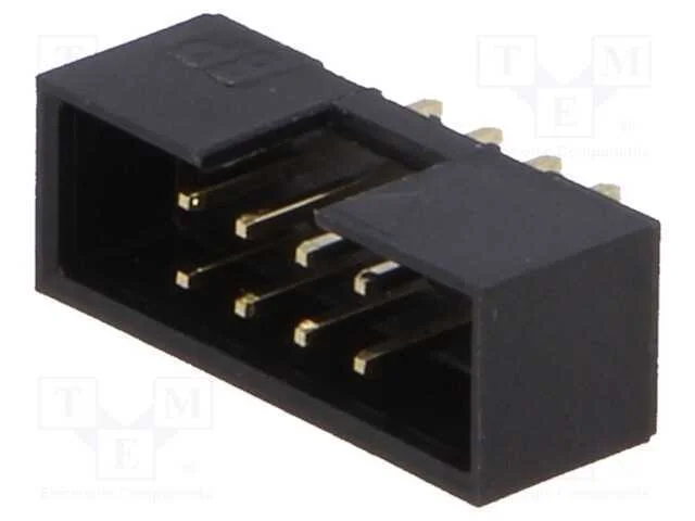 Tomada, Idc, Macho, Pin: 8, Simples, Tht, Dourado, 2mm, Sistema: 2x4