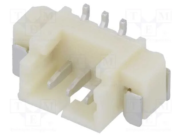 Tomada, Fio-Placa, Macho, 1,25mm, Pin: 3, Smt, 125v, 1a, Estanhado