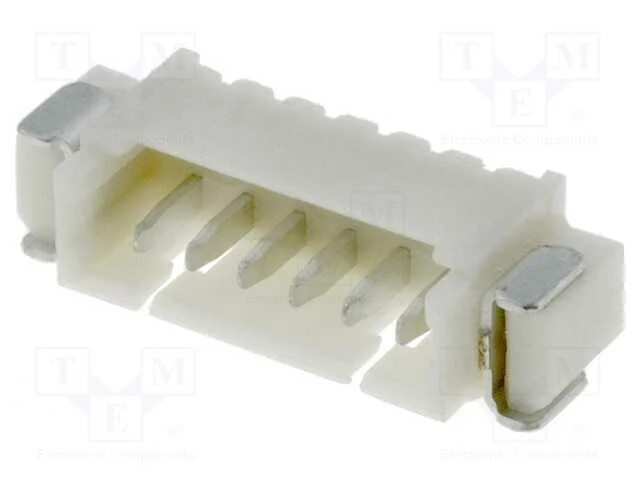 Tomada, Fio-Placa, Macho, 1,25mm, Pin: 6, Smt, 125v, 1a, Estanhado