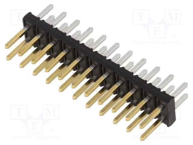 Barra de Pinos, Fio-Placa, Macho, Minitek, 2mm, Pin: 22, Tht, 2a