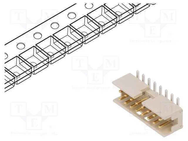 Tomada, Fio-Placa, Macho, Minitek, 2mm, Pin: 16, Smt, para Pcb, 2a