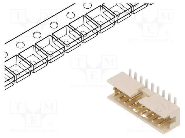 Tomada, Fio-Placa, Macho, Minitek, 2mm, Pin: 18, Smt, para Pcb, 2a