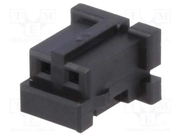 Ficha, fio-fio/placa, f&ecirc;mea, DF3, 2mm, PIN: 2, se.