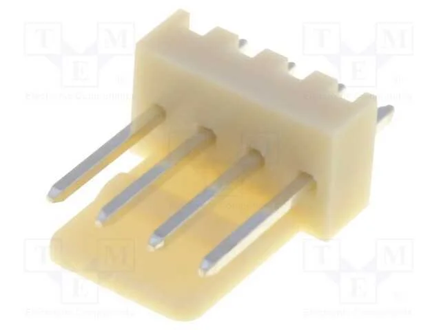 Tomada, fio-placa, macho, 2,54mm, PIN: 4, THT, 25.