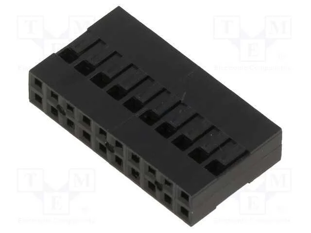 Ficha, pinos, f&ecirc;mea, 2,54mm, PIN: 20, sem contact.