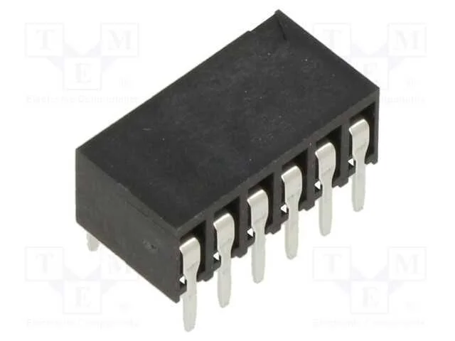 Tomada, pinos, f&ecirc;mea, 2,54mm, PIN: 12, THT, para .