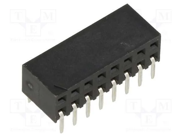 Tomada, pinos, f&ecirc;mea, 2,54mm, PIN: 16, THT, para .