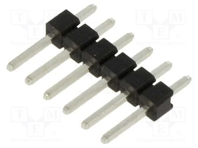 Tomada, Pinos, Macho, 2,54mm, Pin: 6, Tht, para Pcb, Estanhado