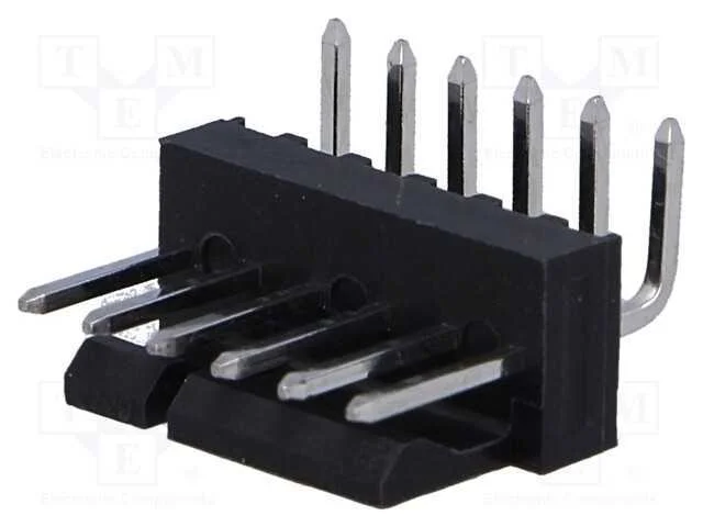 Tomada, Fio-Placa, Macho, Kk 254, 2,54mm, Pin: 6, Trancado, Tht
