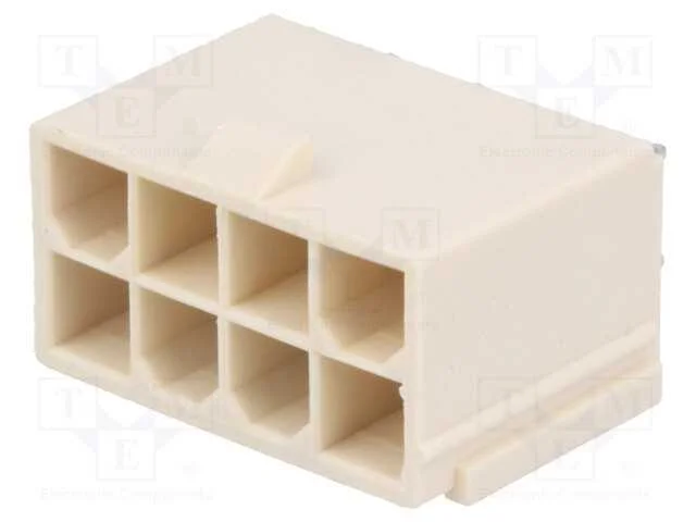 Tomada, Fio-Placa, Macho, Mini-Fit Jr, 4,2mm, Pin: 8, Tht, 13a