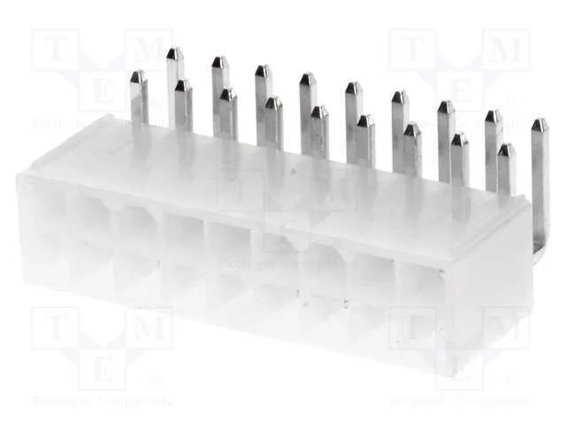 Tomada, Fio-Placa, Macho, N42g, 4,2mm, Pin: 18, Tht, 600v, 9a