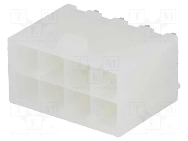 Tomada, Fio-Placa, Macho, N42g, 4,2mm, Pin: 8, Tht, 600v, 9a, Simples