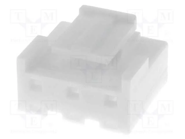Ficha, Fio-Placa, Fêmea, 5mm, Pin: 3, Branca, Versão: Sem Contactos