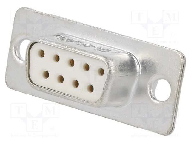 D-Sub, PIN: 9, tomada, fêmea, para painel, simple.
