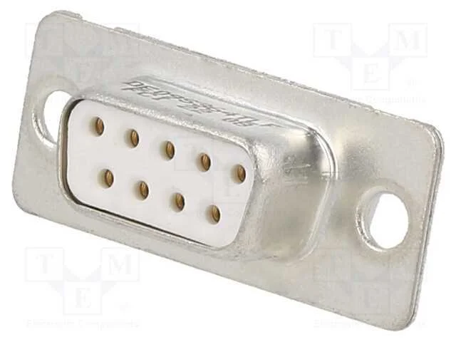 D-Sub, PIN: 9, tomada, fêmea, para painel, simple.