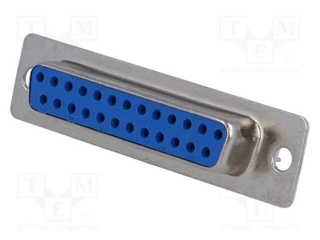 D-Sub, PIN: 25, tomada, fêmea, simples, THT, 5A, .