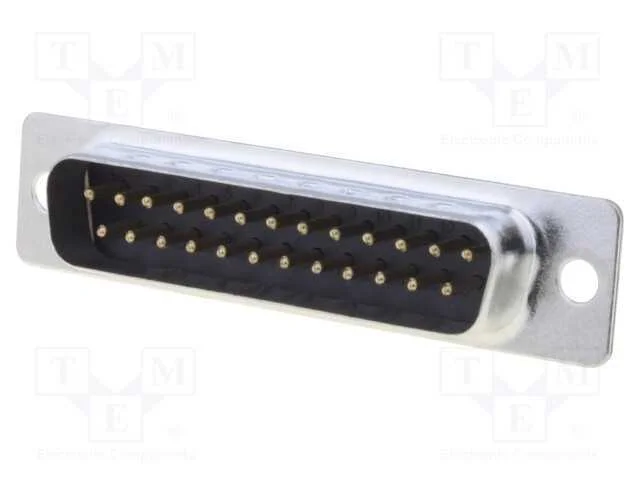 D-Sub, Pin: 25, Ficha, Macho, com Cabo, Solda, 5a, 250v, 20mo