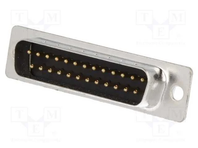 D-Sub, PIN: 25, ficha, macho, com cabo, solda, pr.