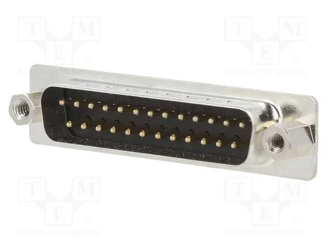 D-Sub, Pin: 25, Ficha, Macho, com Cabo, Solda, Preta