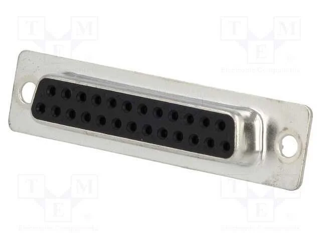 D-Sub, Pin: 25, Ficha, Fêmea, com Cabo, Solda, Preta