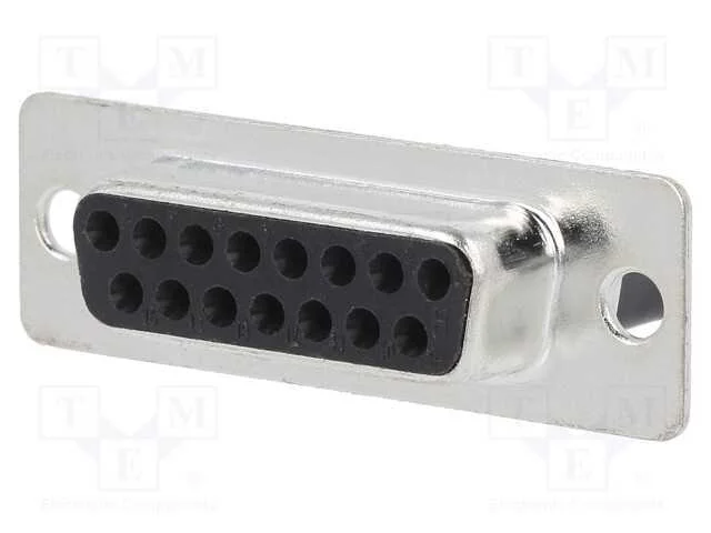D-Sub, PIN: 15, ficha, fêmea, com cabo, cerrar, p.