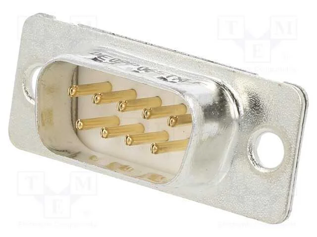 D-Sub, PIN: 9, tomada, macho, para painel, simple.