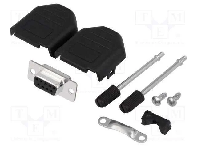 D-Sub, Pin: 9, Ficha, Fêmea, Solda, com Cabo