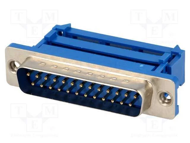 D-Sub, PIN: 25, ficha, macho, para fita, IDC, UNC.