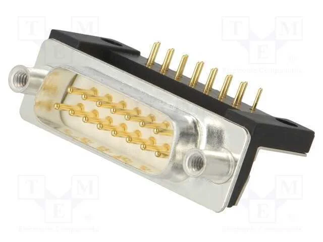 D-Sub, PIN: 15, tomada, macho, para painel,para P.
