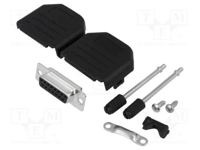 D-Sub, PIN: 15, ficha, fêmea, solda, com cabo