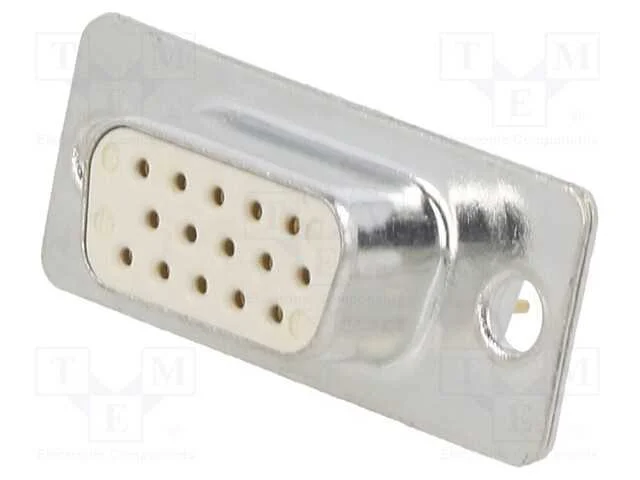 D-Sub HD, PIN: 15, tomada, fêmea, para PCB, simpl.