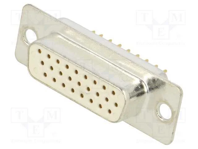 D-Sub HD, PIN: 26, tomada, fêmea, para PCB, simpl.