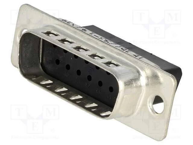 D-Sub, Pin: 15, Macho, com Cabo, Versão: Sem Contactos, A: 25,3mm