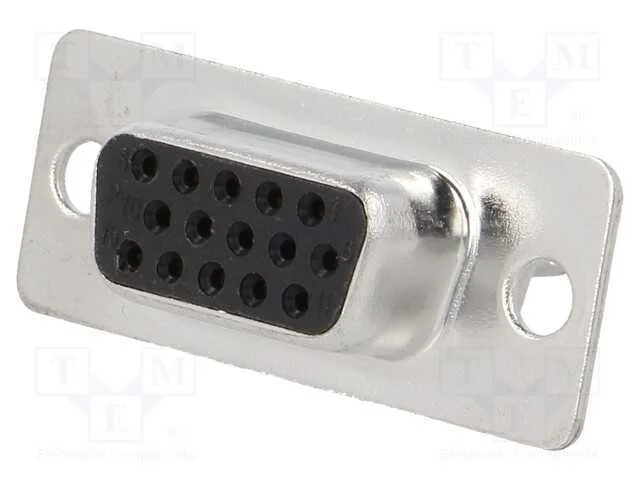D-Sub HD, PIN: 15, ficha, fêmea, com cabo, solda,.