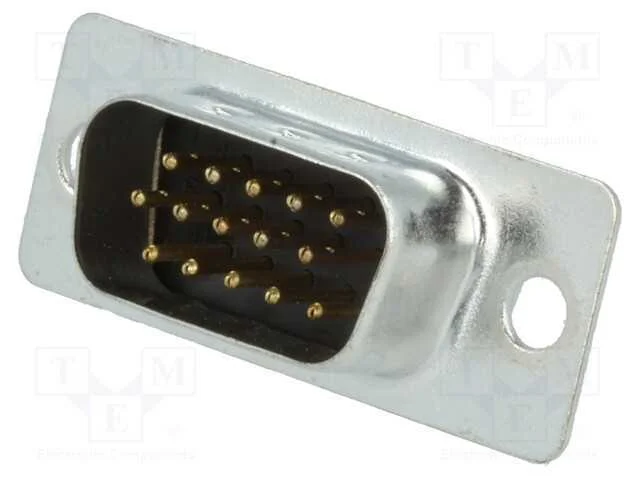 D-Sub HD, PIN: 15, ficha, macho, com cabo, solda,.