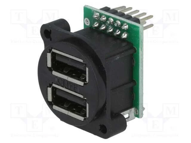 Tomada, Usb A, para Painel,Roscado, Fasquia com Pinos, Duplas