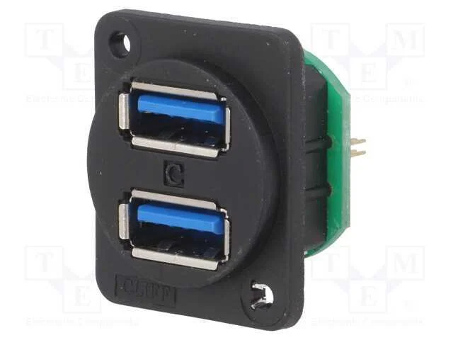 Tomada, Usb A, para Painel,Abertura para o Perno Plano,Roscado