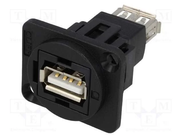 Conector, USB A tomada,em ambos os lados, FT, USB.