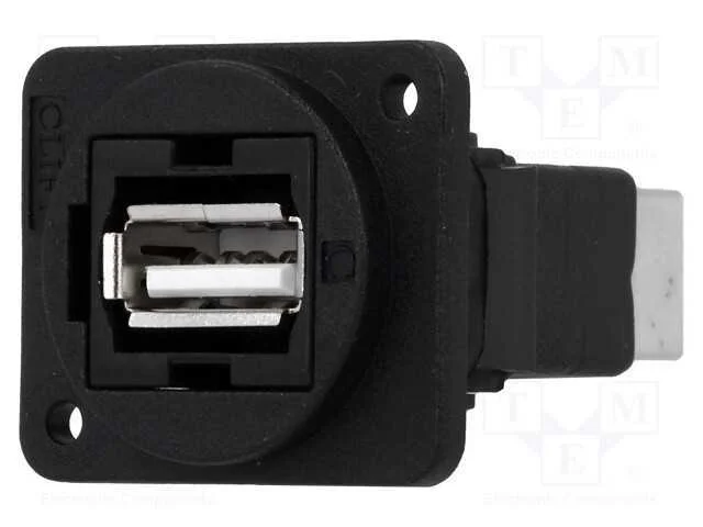 Conector, Usb a Tomada,Usb B Tomada, Ft, Usb 2.0, Plástico