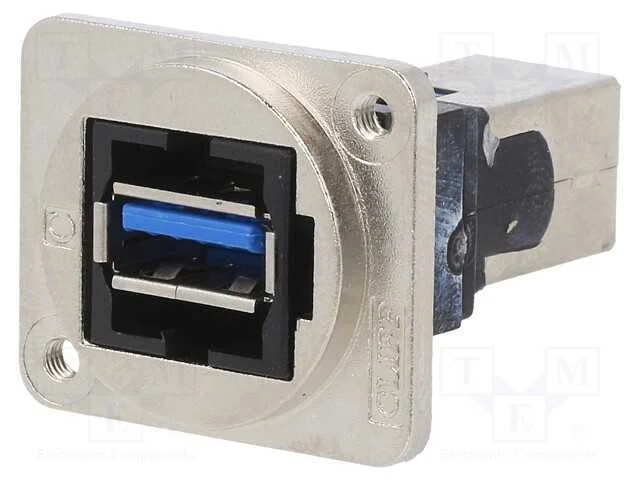 Conector, Usb a Tomada,Usb B Tomada, Ft, Usb 3.0, Metal, 19x24mm