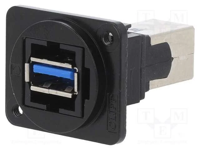 Conector, Usb a Tomada,Usb B Tomada, Ft, Usb 3.0, Metal, 19x24mm
