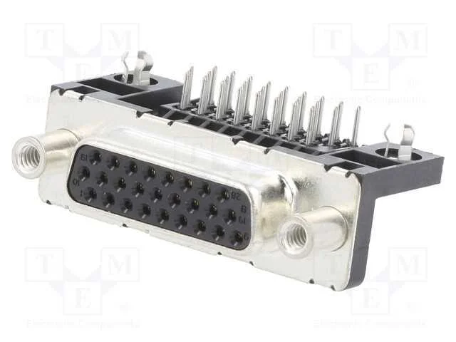 D-Sub, PIN: 26, tomada, fêmea, para PCB, simples,.