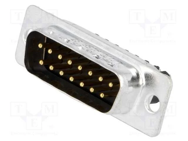 D-Sub, PIN: 15, ficha, macho, com cabo, terminal .
