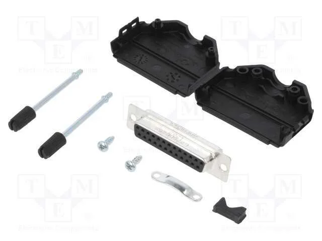 D-Sub, PIN: 25, fêmea, simples, solda, com cabo, .