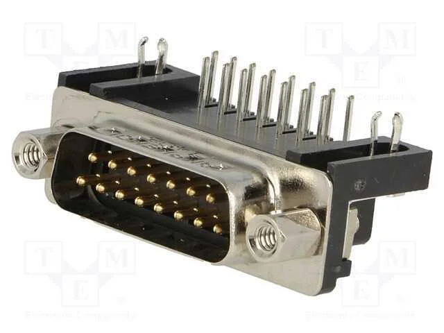 D-Sub, PIN: 15, tomada, macho, angulares 90, THT,.