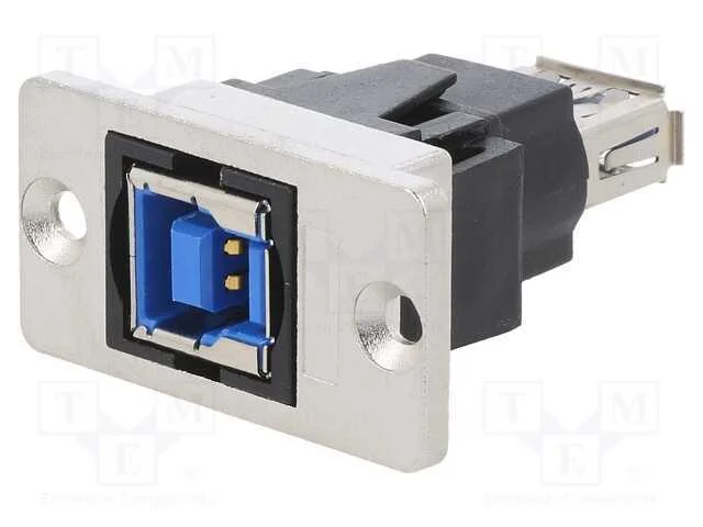 Adaptador, Usb a Tomada,Usb B Tomada, Slim, Usb 3.0, Dourado