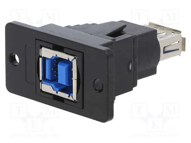 Adaptador, Usb a Tomada,Usb B Tomada, Slim, Usb 3.0, Dourado