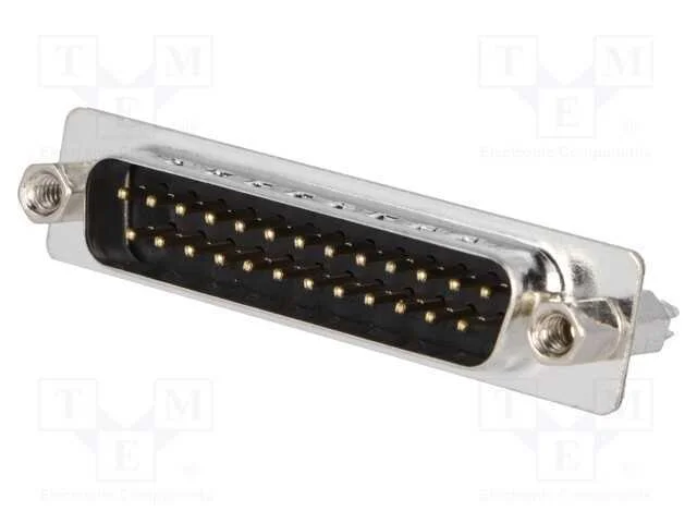 D-Sub, PIN: 25, tomada, macho, para PCB,trinco PC.