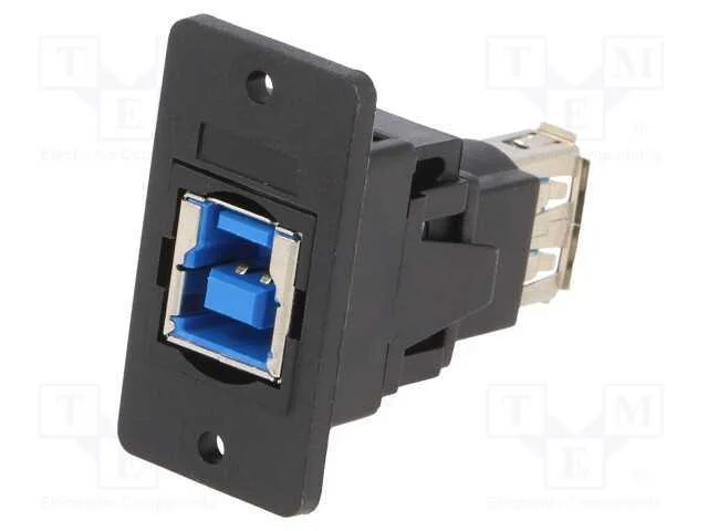 Adaptador, Usb a Tomada,Usb B Tomada, Slim, Usb 3.0, Dourado