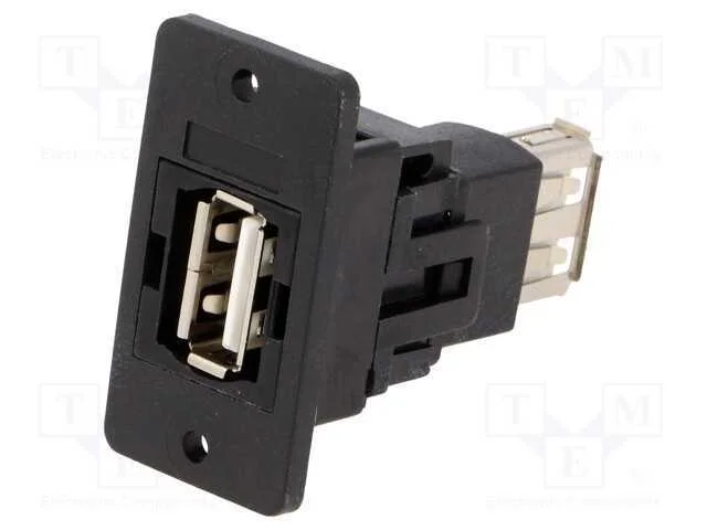 Conector, Usb a Tomada,Em Ambos Os Lados, Slim, Usb 2.0, Dourado
